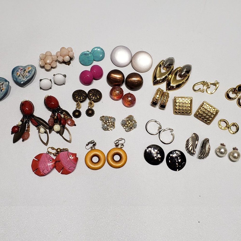 Lot of 23 Clip On Earring Sets